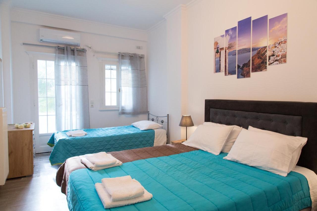 Kamari Beach Houses With Balcony And Garden Luaran gambar